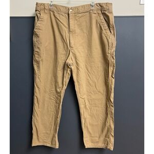 Carhartt Men's Relaxed‎ Fit Twill Utility Work Pant 42 x 30 Khaki Pockets *Read